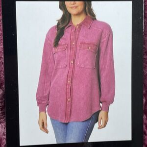 BRIGGS Women's S Blouse Pink Cotton Blend e0033